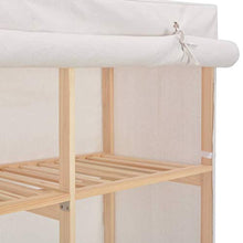 Festnight Armadio in Tessuto, Guardaroba Portatile Bianco 200x40x170 cm