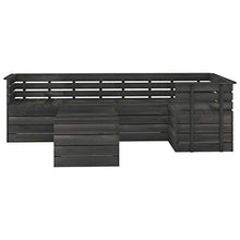 vidaXL Set Divani da Giardino su Pallet 6 pz Legno Pino Grigio Scuro