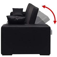 vidaXL Divano Letto Pelle Sintetica Nero Divanetto Poltrona Sofà Canapé Sala