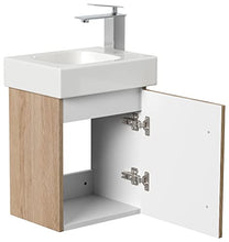 Mobile bagno con lavabo Geberit Icon 38cm a destra rovere chiaro