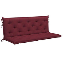 vidaXL Cuscino per Dondolo Rosso Vino 150 cm in Tessuto