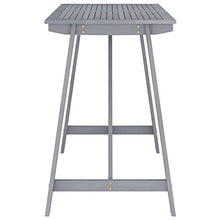 vidaXL Set da Bar da Giardino 5 pz Grigio in Legno Massello di Acacia