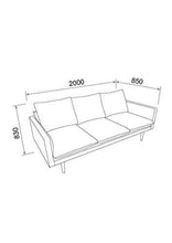 Amazon Brand - Movian Eli - Divano a 3 posti, 85 x 200 x 83 cm (Lu x La x A), rosa polvere - Arredi Casa
