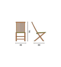 SEDIA DA GIARDINO PIEGHEVOLE IN TEAK