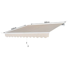 Outsunny Tenda da Sole Avvolgibile Impermeabile da Esterno in Poliestere 3×2,5m