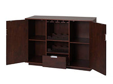 Mendler Portabottiglie Mobile per Vini HWC-F64 40x120x90cm Legno Scuro Noce