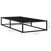 SKM Giroletto Nero in Metallo 90x200 cm (12.5kg)