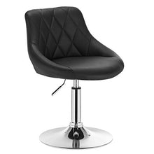 WOLTU BH241sz-2 Coppia Sgabelli da Bar Casa Sedia Alta per Cucina con Schienale in Ecopelle Nero, senza Poggiapiedi
