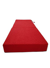 Odolplusz - Materasso pieghevole per ospiti, 3 pezzi, in gommapiuma, pieghevole, con rivestimento lavabile, per adulti (70 x 200 x 15 cm, rosso)