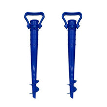 Yardwe 2 supporti regolabili per ombrellone da spiaggia in plastica, per ombrellone da spiaggia, blu (42 cm)
