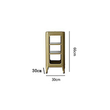 Comodino LHY- comodino in metallo a forma di comodino semplice e durevole e pratico (colore: verde)