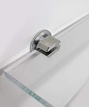 3DScube Mensola in plexiglass trasparente da parete, lunghezza 50 cm, profondità 15 cm, sp. 10 mm, completa di 2 supporti in alluminio per ancoraggio a muro