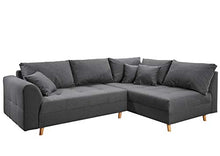 MASSIVMOEBEL24.DE Ariella #100 Divano angolare - Stoffa/Grigio Scuro 230x160x87