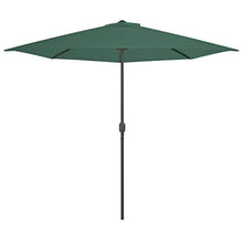 vidaXL Ombrellone Balcone a Semicerchio con Palo in Alluminio Verde Parasole