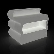 Kloris Bancone Lounge Bar per Interno ed Esterno in Resina Clipper Bianco con Illuminazione