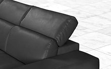 Dafne Italian Design Divano Letto angolare 3 posti con penisola a Sinistra. Similpelle Grey (cm. 259 x 178 x 94h)