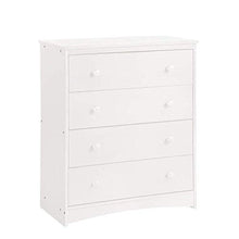 L.W.S Mobili per Camera da Letto Abbigliamento da Letto Comodino con cassettiera con 4 cassetti in Legno a 4 cassetti Armadio con manopole Rotonde in Legno