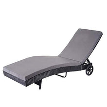 Mendler Lettino Regolabile da Esterno HWC-D80 polyrattan Antracite con Cuscino Grigio Scuro