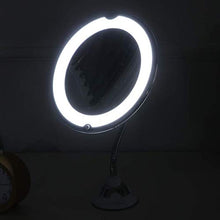 ADSE Specchio per Trucco Specchio cosmetico da appoggio LED Specchio cosmetico ingranditore 10X con Ventosa Senza Specchio Batteria