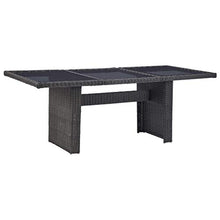 SKM Set da Pranzo da Giardino 9 pz in Polyrattan Nero (142.5kg)