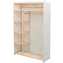 BIGTO Armadio in Tessuto e Legno di Pino 110 x 40 x 170 cm