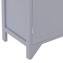 Tidyard Armadietto Grigio 60x30x75 cm in Legno di Paulownia