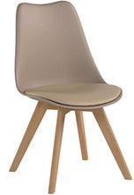 Design Twist Tommy Set di 4 Sedie, Legno, Tortora, 52 x 48.5 x 82 cm