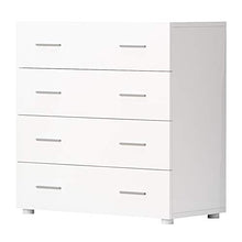 Comò Comodino salvaspazio sicuro e stabile durevole per ufficio in casa(white)