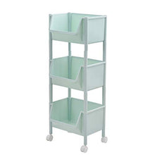 &ripiano di stoccaggio Rack di stoccaggio per la casa Mobile multistrato Rack di rifinitura Scaffale per camera da letto con ruote Scaffale di finitura (Color : B, Size : Four layer)