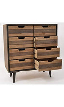 Edell – Cassettiera in legno anticato con 8 cassetti Berenice