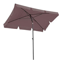 QUICK STAR - Ombrellone da Balcone, 2 x 1,25 m, Rettangolare, Pieghevole, Tortora