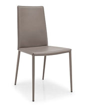 Connubia Set 2 SEDIE Boheme con Schienale Alto, Rigenerato Cuoio Tortora