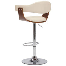 UnfadeMemory 2 pz Sgabelli da Bare da Cucina, Sgabello Lounge con Schienale e Braccioli in Similpelle (Crema e marrone scuro)