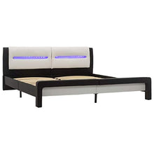 SKM Giroletto con LED Nero e Bianco in Similpelle 180x200 cm (36.85kg)