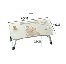 Tavolo pieghevole, tavolo da computer, con scanalatura, portabicchieri, cassetto, 1, B.