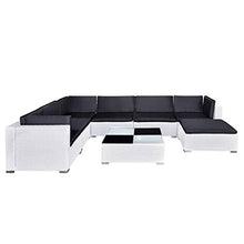vidaXL Divano da Giardino 24 pz in Polyrattan Esterni Bianco Sofa con Cuscini