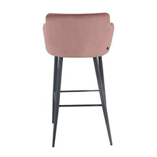 Damiware Rose - Sgabello da bar di alta qualità, con rivestimento in velluto rosa, 75 cm