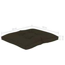 Festnight Cuscino per Pavimento e Pallet Cuscini da Sedia 60x61x10 cm 160 g/㎡ Poliestere per Interno ed Esterno Cuscino per Pavimento Piazza Colore Nero Grigio Talpa Crema