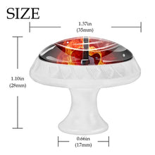 4 pcs White Cabinet Knobs for Kitchen Cabinets Bedroom Wardrobe Dresser Drawers Fire electric guitar