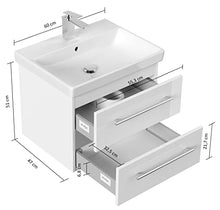 Mobile bagno con lavabo Villeroy & Boch Avento 60cm grigio cemento