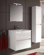 NOJA 600-700 - Set di mobili da bagno da 60 o 70 cm, con specchio e faretto a LED, varie finiture