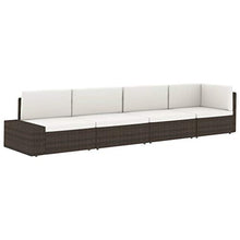 vidaXL Divano ad Angolo Modulare Bracciolo Destro Polyrattan Grigio
