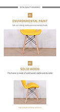 Sweethome - Set di 4 sedie da pranzo in stile retrò e moderno, in pelle imbottita e curva, per vivere (giallo)