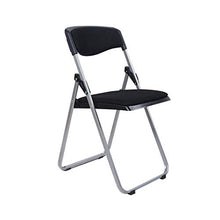 zvcv Sedia Pieghevole Sedia Pieghevole Sedia Portatile Imbottita con Schienale Imbottito in Tessuto Nero