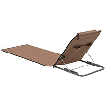 vidaXL 2X Lettino Spiaggia Pieghevole Tessuto Marrone Sdraio Prendisole Stuoia