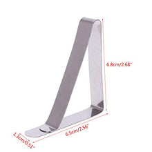Fogun - Set di 4 fermatovaglia, in acciaio inox, argento, 6,8 x 6,5 cm