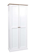Esidra Morris A05 Armadio Anta Battente, Legno, Bianco, 84 x 37.5 x 192 cm
