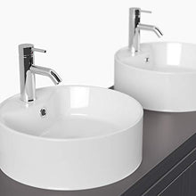 Mobile bagno a terra Memoria Classic antracite satinato con lavabi appoggiati