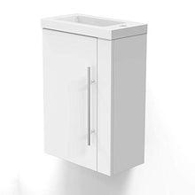 Mobili Bagno Bianco 45 cm Lavabo con Mobile Soft-Close Funzione Servizi igienici, bagni