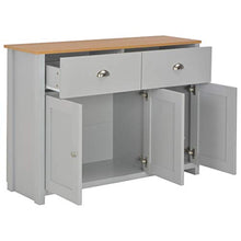 FAMIROSA Credenza Grigia 112x35x81 cm